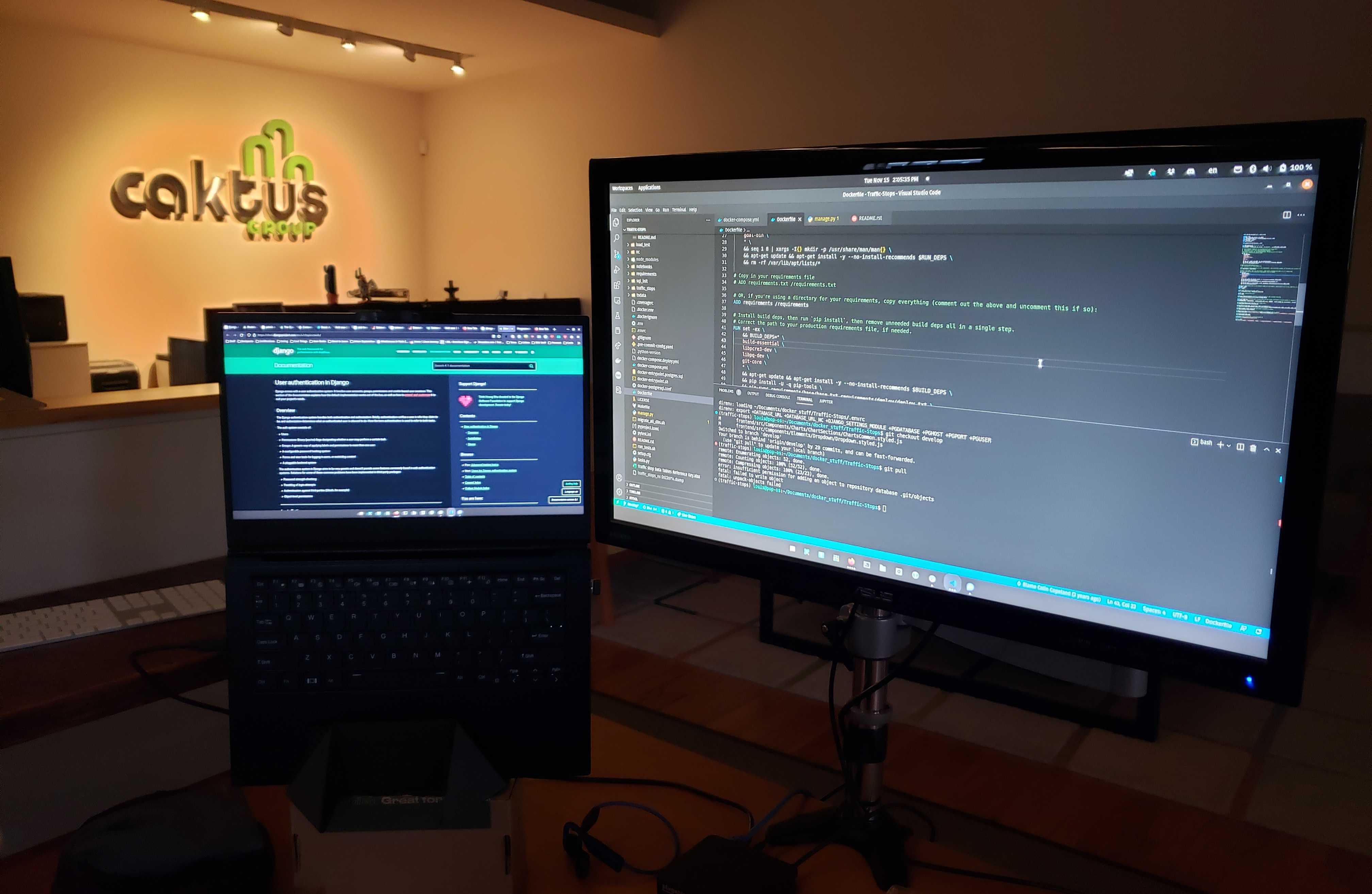 Image of screens with coding