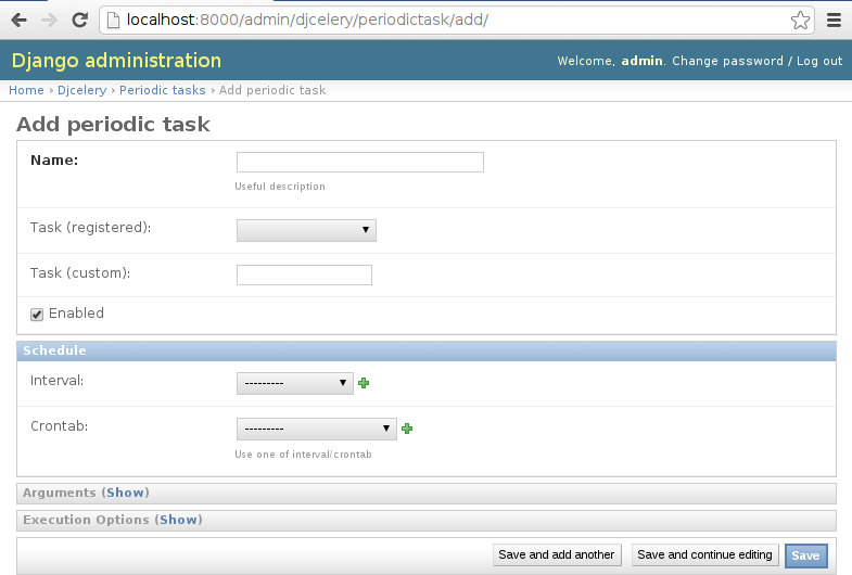 Django Scheduler task Формат.