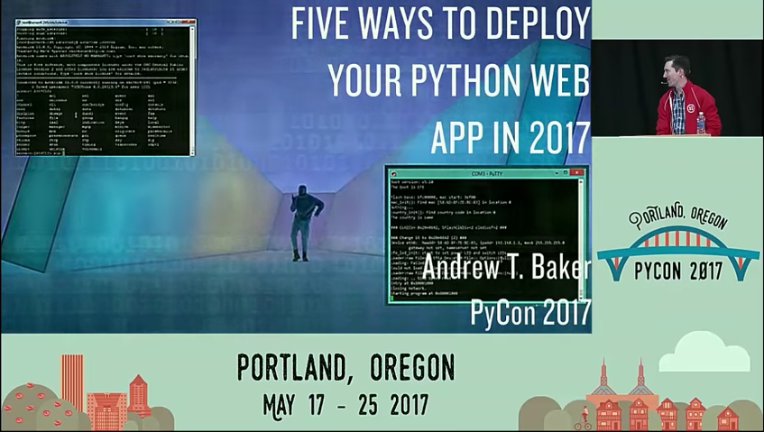 Andrew T Baker presenting at PyCon 2017.