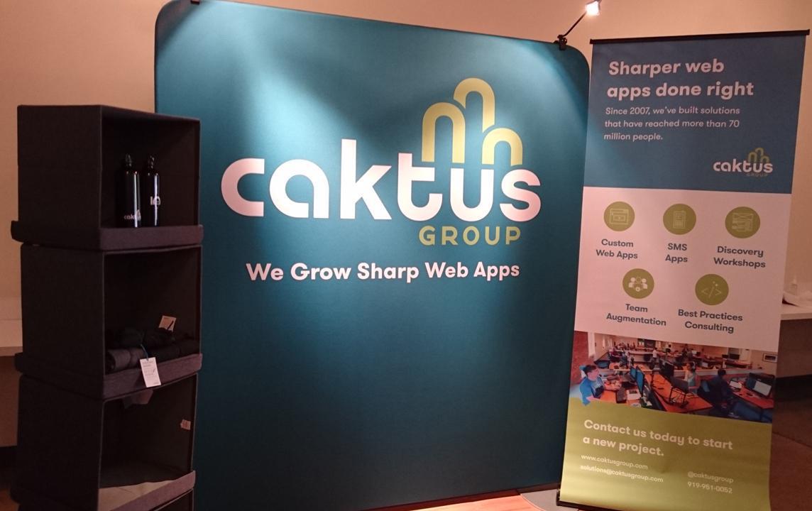 The Caktus booth for PyCon 2017.