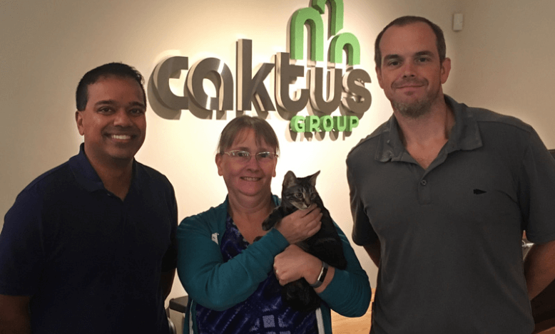 Caktus team members Vinod Kurup, Karen Tracey, and David Ray.