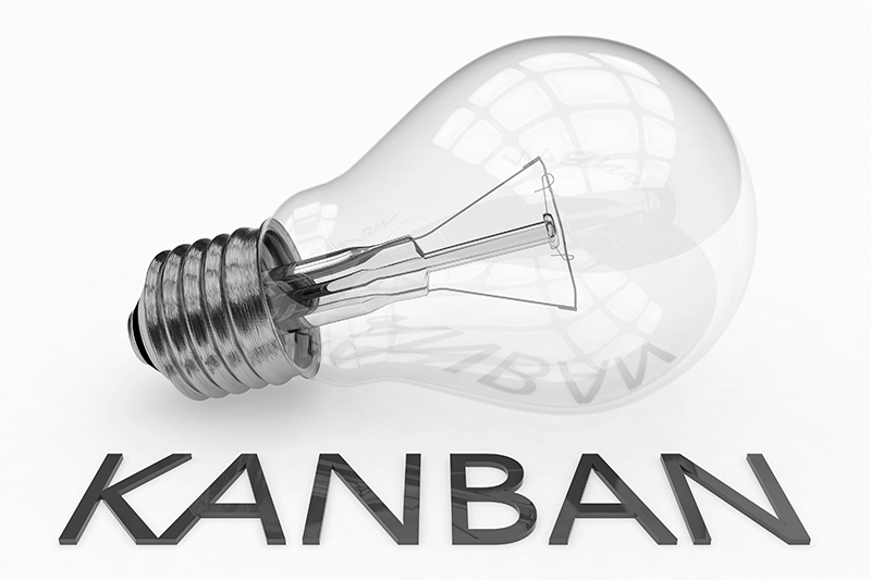 The lightbulb represents ideas for transitioning to Kanban.