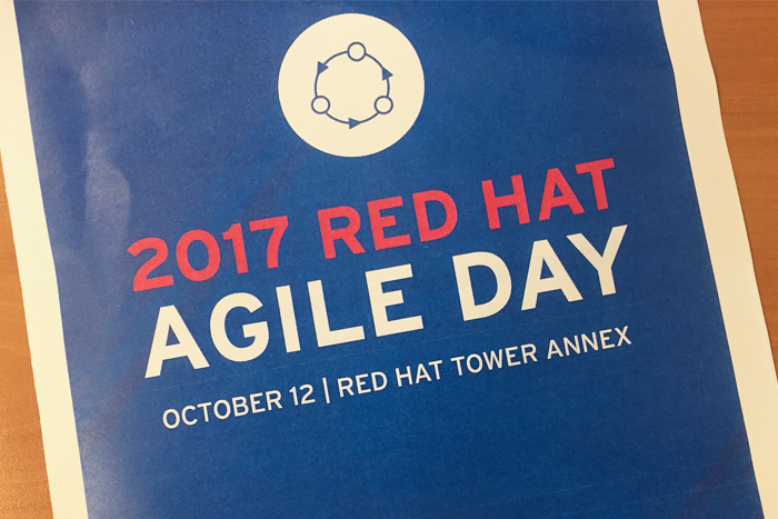 A flyer from the Red Hat Agile Day Event.