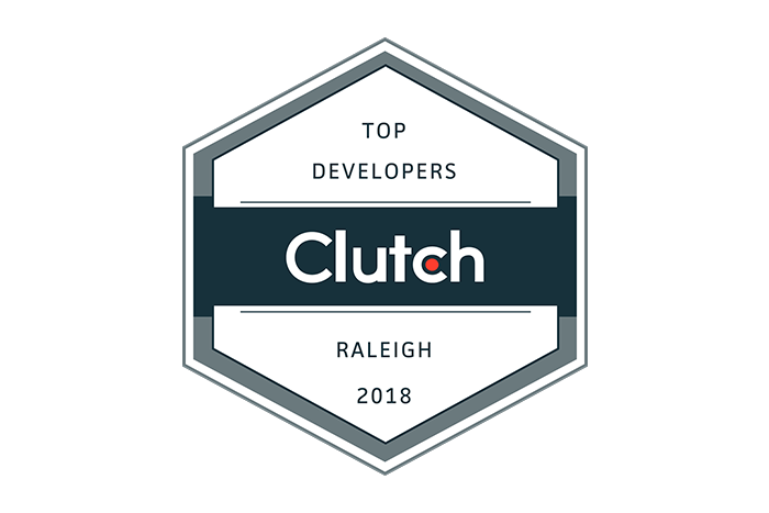 The Clutch.co badge for top web development firms.