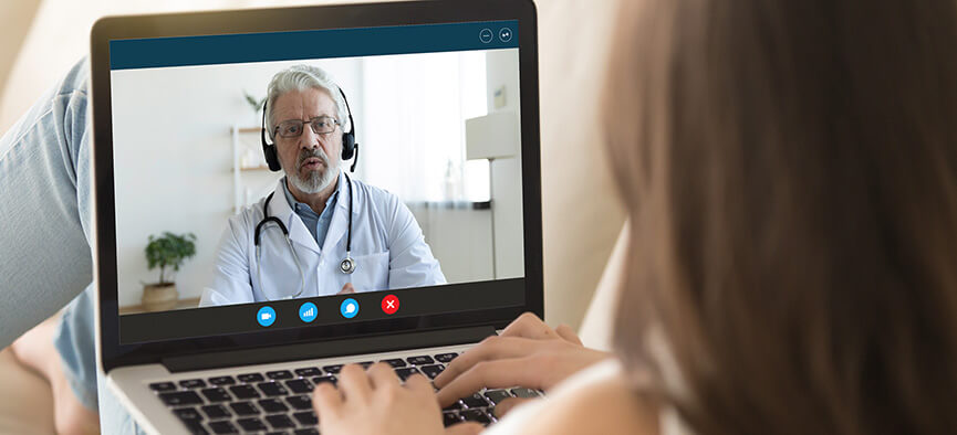 Patient on telemed visit with doctor