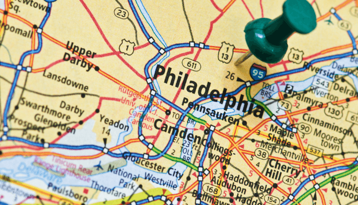 Street map of Philadelphia