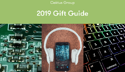 Techie Gift Guide - Image of circuit board, headphones, smart phone, and keyboard.